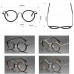 Titanium Eyeglass Frame Retro Round Glasses Exchange Lens 51mm Women Men Eyewear