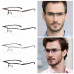 Mens Myopia Glasses Frame Ultralight Half Rim Eyeglasses Titanium Alloy Rx I