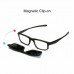 5 pack Magnetic Sunglasses Clip on Lens With 1 Eyeglass Frames Shade Outdoor I