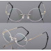 Rimless Titanium Alloy Eyeglass Frames Retro Round Optical Spectacles Rx K