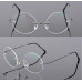 Rimless Titanium Alloy Eyeglass Frames Retro Round Optical Spectacles Rx K