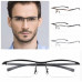 Mens Myopia Glasses Frame Ultralight Half Rim Eyeglasses Titanium Alloy Rx I