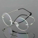 Round Rimless Eyeglass Glasses Frames Flexible Optical Vintage Titanium DFA167