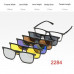 28 Style 5 pcs Sunglasses Magnetic Polarized Clip-on Lens + Eyeglass Frame Rx H