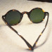 Johnny Depp green sunglasses tortoise acetate glasses round green glass lens