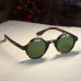 Johnny Depp green sunglasses tortoise acetate glasses round green glass lens