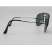 3436B Black Frame Green Glass Lens Outdoorsman Style Aviator Sunglasses 61mm