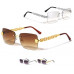 Clear Tinted Silver Frame EyeGlasses Rapper Style Sunglasses Fashion Model Retro