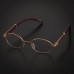 Men's Womens Round Eye Glasses Quavo Bad and Boujee Hip Hop Dark Brown Wood Gold