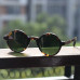 Johnny Depp green sunglasses tortoise acetate glasses round green glass lens