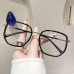 Oversized Square Myopia Glasses Men Women Block Blue Light Prescription Glasses