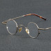 Brown Reading Glasses Japanese Retro Small Round Metal Men Women Unisex Readers