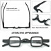 Mens Reading Glasses Vintage Readers Small Square Retro Eyeglasses 1.50 2.0 2.5