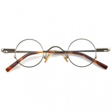 Brown Reading Glasses Japanese Retro Small Round Metal Men Women Unisex Readers