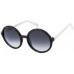 Oversized Round Large Retro Sunglasses Gradient Black/Frame White/Temples OT488