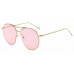 Classic Round Oversize Circle Metal Tinted Colored UV400 Fashion Glasses