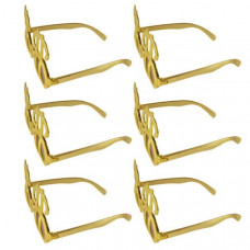 6pcs Gold Dollar Sign Sunglasses Funny Party Eyewear for Cosplay Costume Props