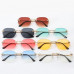 Womens Mens Gradient Rimless Sunglasses Oval Fashion Metal UV400 Glasses