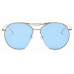 Classic Round Oversize Circle Metal Tinted Colored UV400 Fashion Glasses