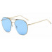 Classic Round Oversize Circle Metal Tinted Colored UV400 Fashion Glasses