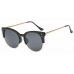 Women Half Frame Retro Round Cat Eye UV Protection Fashion Sunglasses