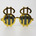 6pcs Gold Dollar Sign Sunglasses Funny Party Eyewear for Cosplay Costume Props