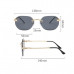 Womens Mens Gradient Rimless Sunglasses Oval Fashion Metal UV400 Glasses